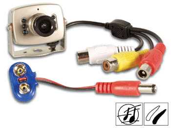 camzwmblah Velleman analoge zwart/wit camera met nachtzicht en microfoon